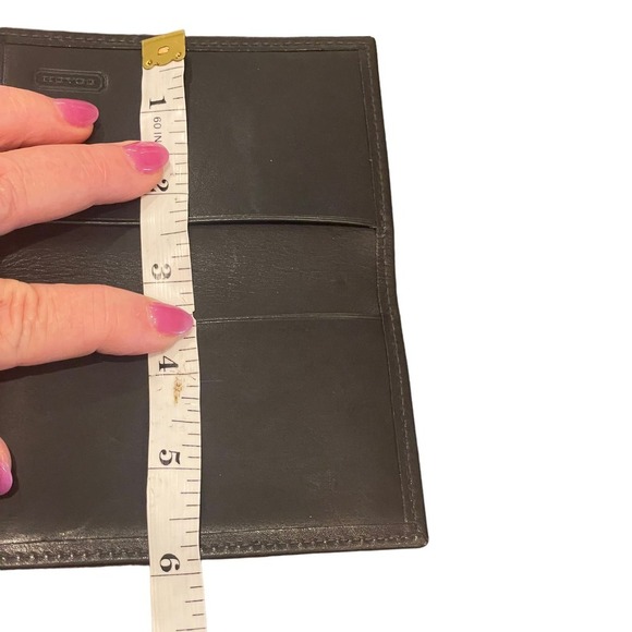 COACH Black Leather Card Holder Wallet - Unisex - Picture 7 of 13